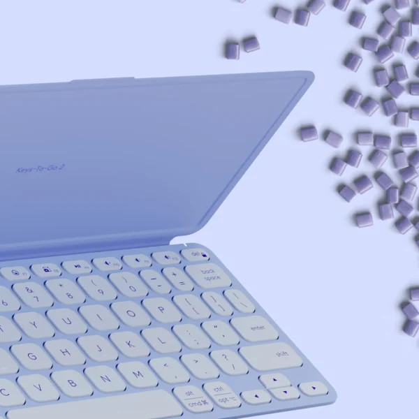 Logitech Keys-To-Go 2-Lilac | 3-Year Battery | 3 Device Easy-Switch | Slim & Lightweight | Sustainable Design - Image 4