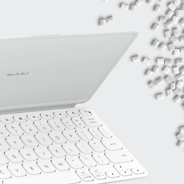Logitech Keys-To-Go 2-Pale Gray | 3-Year Battery | 3 Device Easy-Switch | Slim & Lightweight | Sustainable Design - Image 3