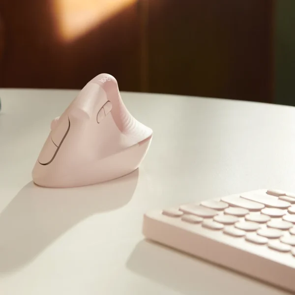 Logitech Lift Mouse - Rose | Small to Medium Hands | Bluetooth & Logi Bolt | 4000 DPI | 6 Programmable Buttons | 24-Month Battery - Image 3