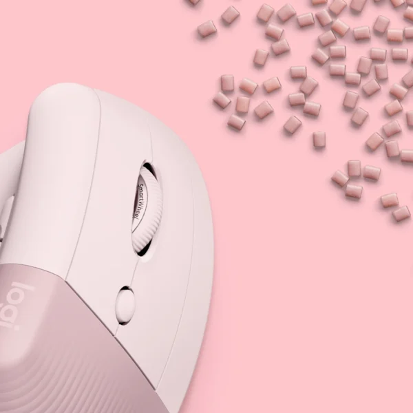 Logitech Lift Mouse - Rose | Small to Medium Hands | Bluetooth & Logi Bolt | 4000 DPI | 6 Programmable Buttons | 24-Month Battery - Image 4