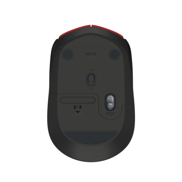 Logitech M171 Wireless Mouse - Red | Ambidextrous Design | 2.4GHz | 1000 DPI | 12-Month Battery | USB Nano Receiver | Sustainable - Image 5