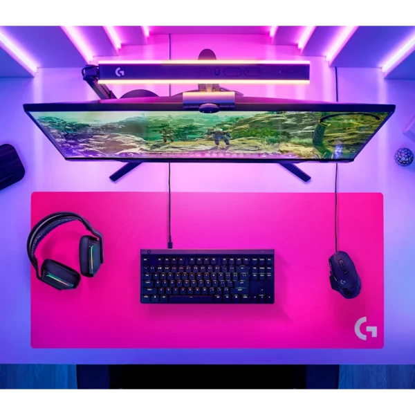 Logitech G840 XL - Pink | 900x400mm Full Desktop | Performance-Tuned Surface | Stable Rubber Base | 3mm Thin Profile - Image 6