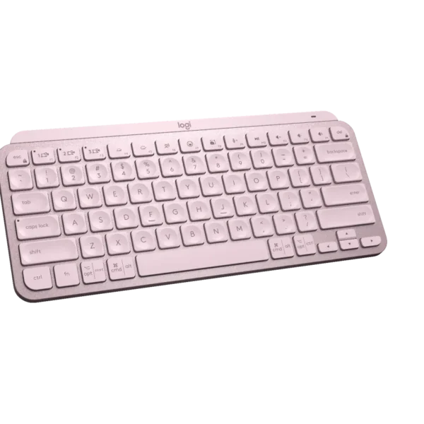 Logitech MX Keys Mini - Rose | Minimalist Wireless Illuminated Keyboard | Bluetooth | USB-C Rechargeable | Smart Backlighting - Image 4