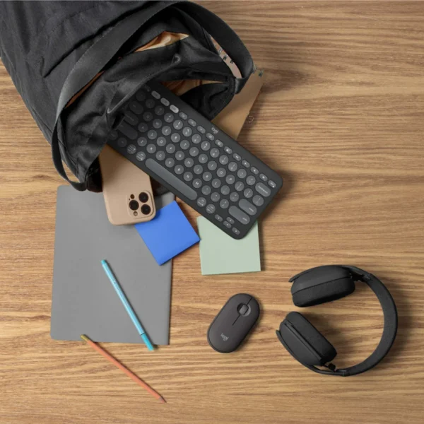 Logitech K380s-Graphite | 36-Month Battery | 3 Easy-Switch Channels | Quiet Laptop-Style Typing | Recycled Plastic - Image 3