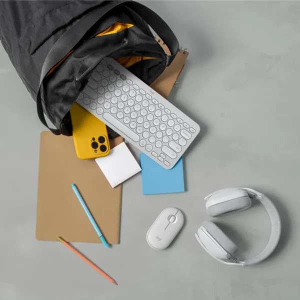 Logitech K380s-White | 36-Month Battery | 3 Easy-Switch Channels | Quiet Laptop-Style Typing | Recycled Plastic - Image 3