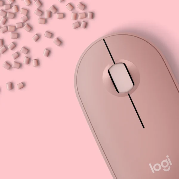 Logitech M350s - Tonal Rose | Slim Portable Bluetooth Mouse | Silent Clicks | 24-Month Battery | 3 Device Easy-Switch | Customizable Button - Image 4