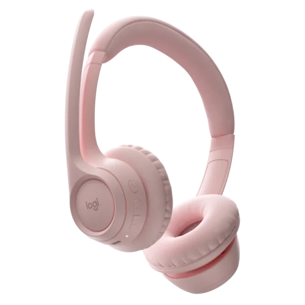Logitech Zone 300-Rose | Wireless Headset | Bluetooth 5.3 | USB-C Receiver | 30m Range | 20-Hour Battery | Noise-Canceling Mics - Image 4
