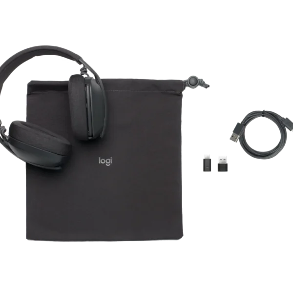 Logitech ZONE VIBE Graphite | 40mm Drivers | Dual MEMS Mics | 20-Hour Battery | Bluetooth + USB-C Receiver | Lightweight 185g - Image 5