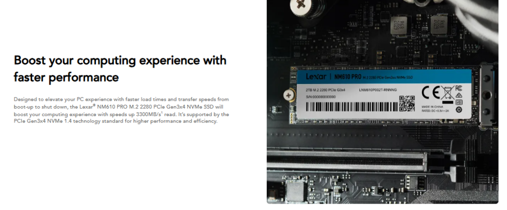 Lexar LNM610P001T-RNNNG NM610 Pro