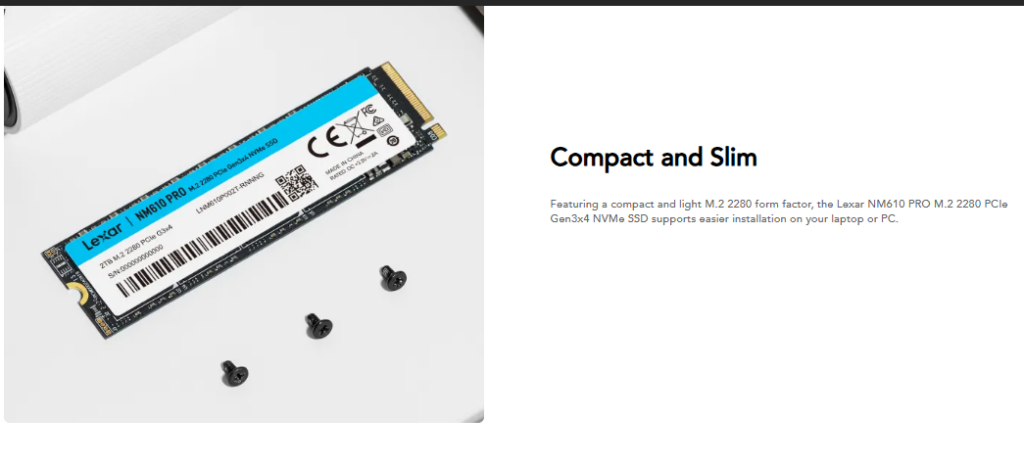 Lexar LNM610P002T-RNNNG NM610 Pro 