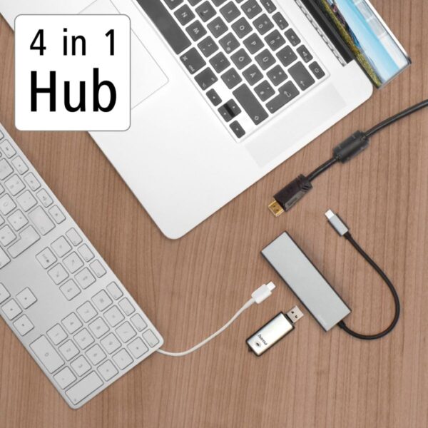 Hama USB-C Hub – 4-Port 2x USB-A