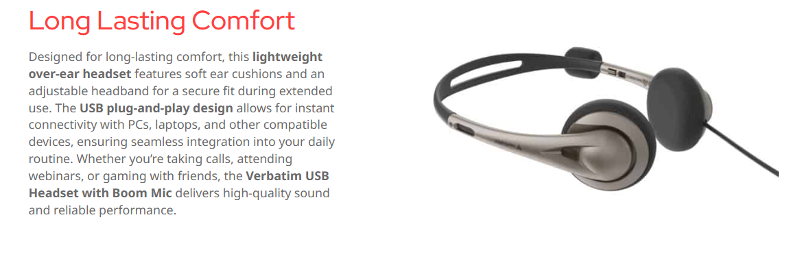 Verbatim USB Headset Noise Cancelling