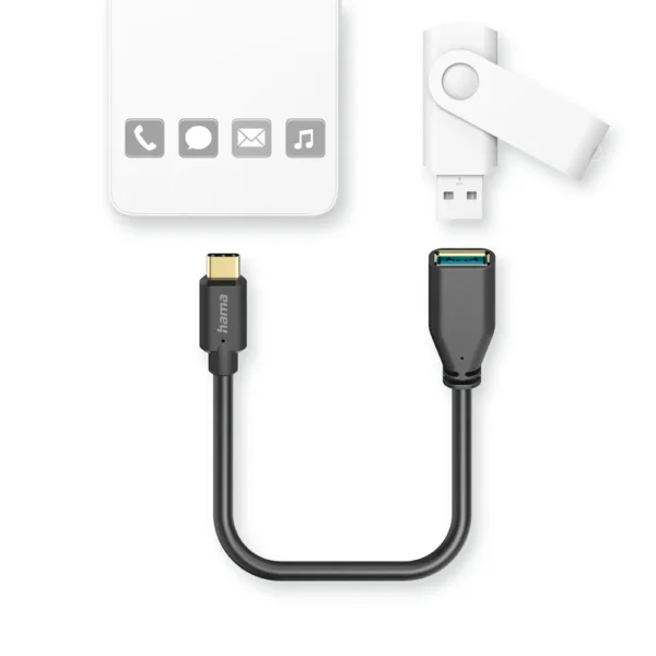HAMA USB Adapter Cable OTG USB-C Plug